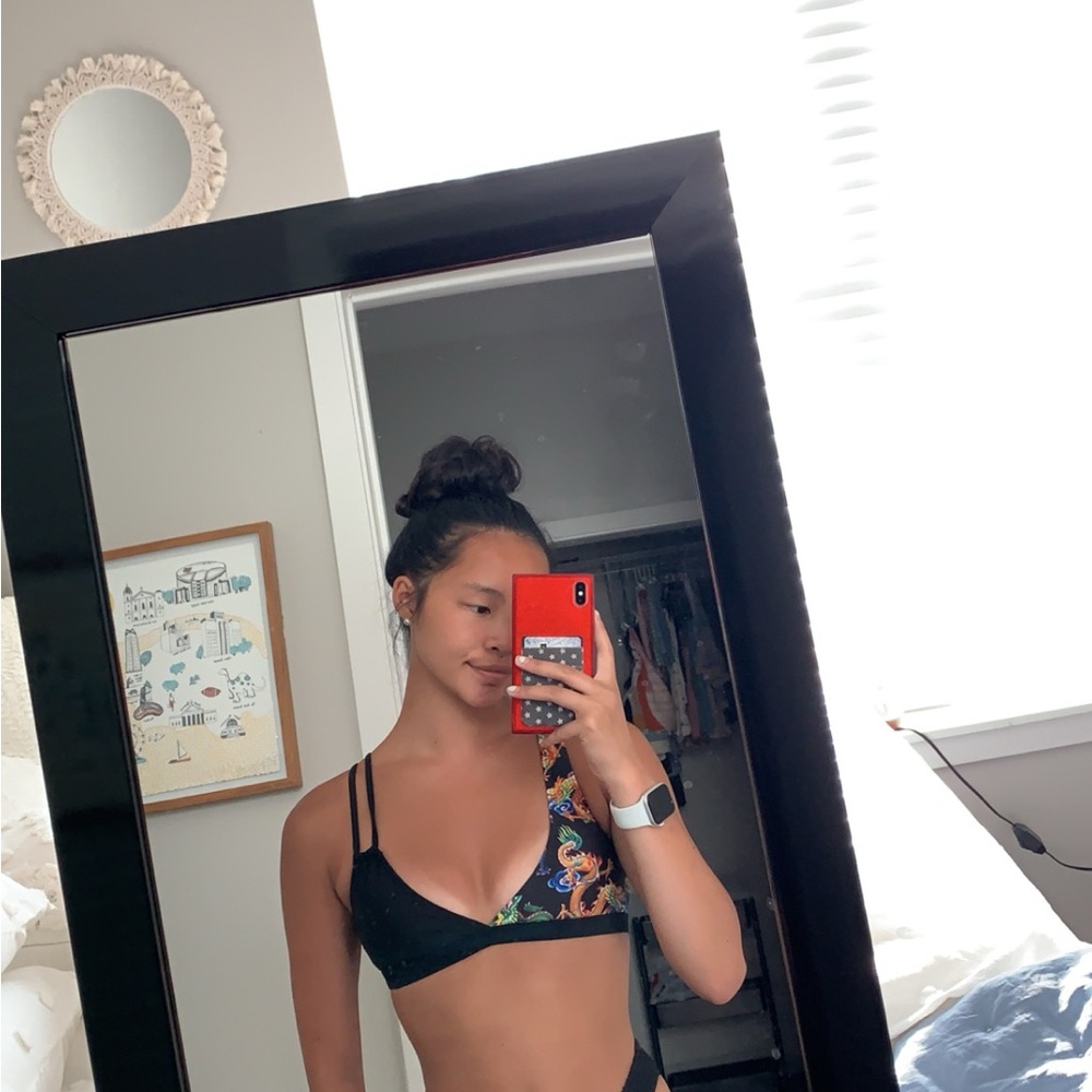 Dragon Print Bikini Top